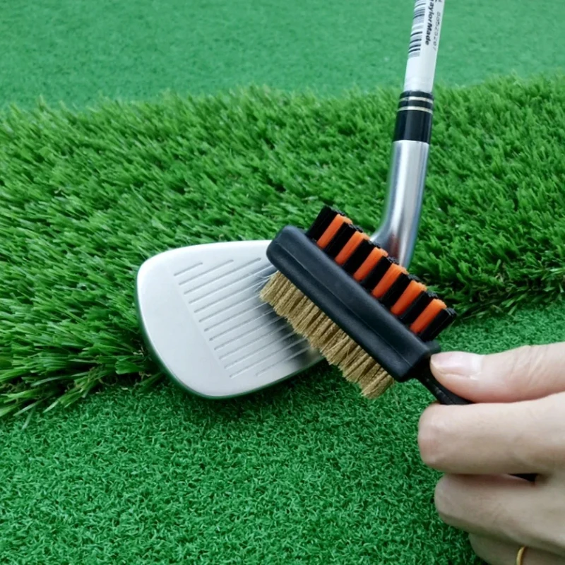 1/2 Pcs Golf Club Brush Groove Cleaner Dual Sided Tools Portable Metal Lightweight Nylon Accessories for Iron