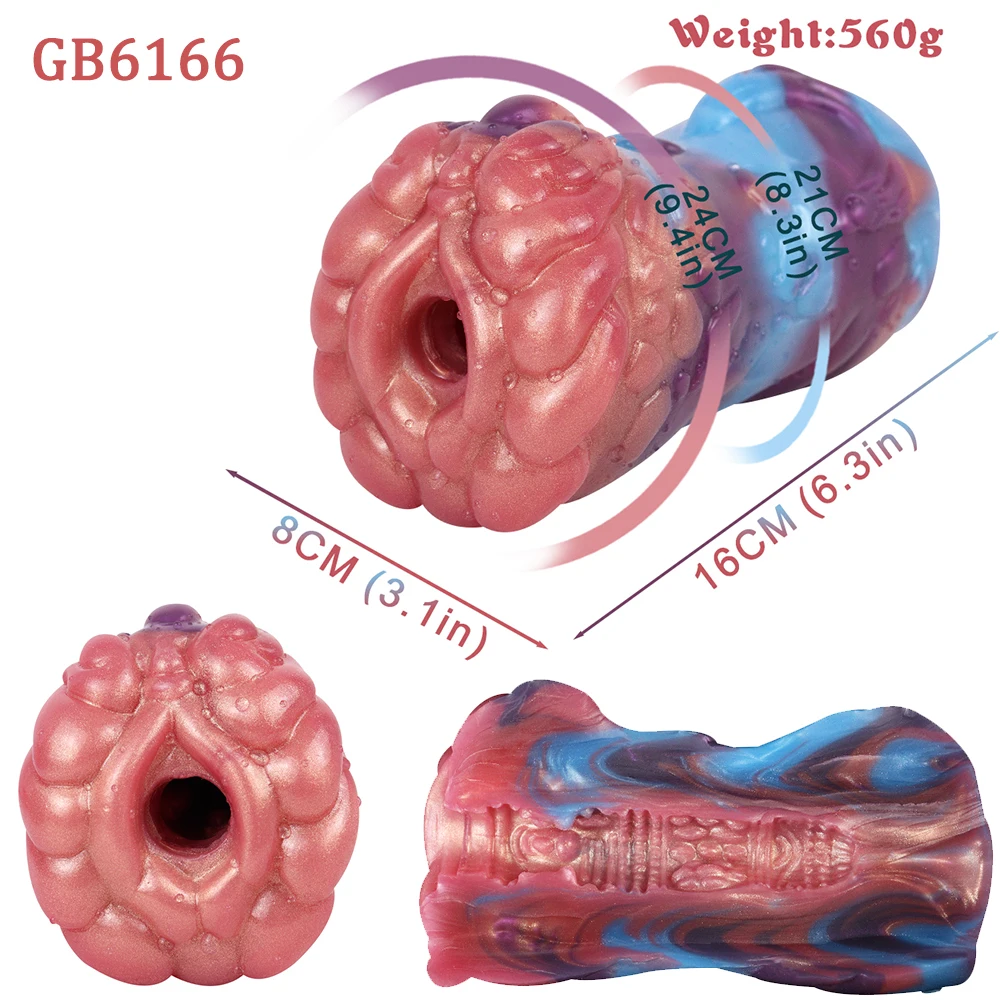 GEEBA DragonNest نابض بالحياة الحيوان كس ذكر الاستمناء قناة واحدة سيليكون الضارب للرجال 18 + الكبار الجنس لعب جيب كس #4