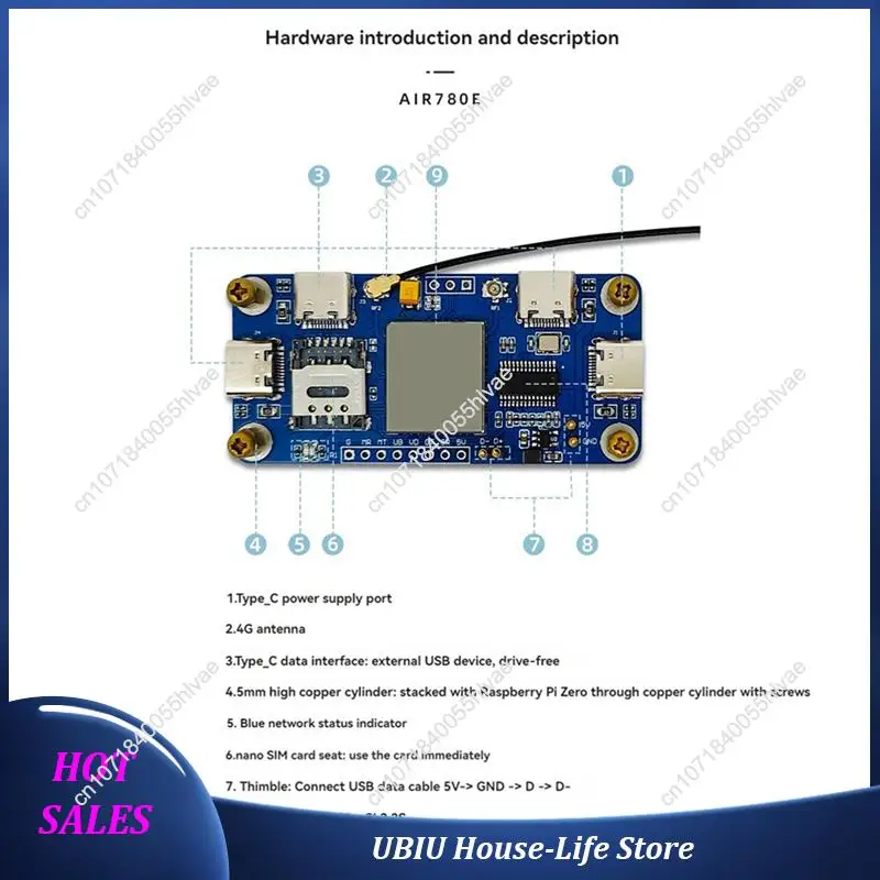 

2X 4G HUB Expansion Board Air780e Networking Module 4G CAT1 LTE Ethernet Module For Raspberry Pi Zero Dedicated-Best Selling