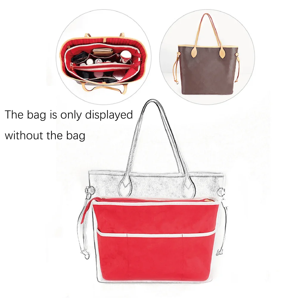 

Suitable For LV Neverfull Bag Tote Bag Felt Inner Bag Lining Storage And Finishing Bag In Bag