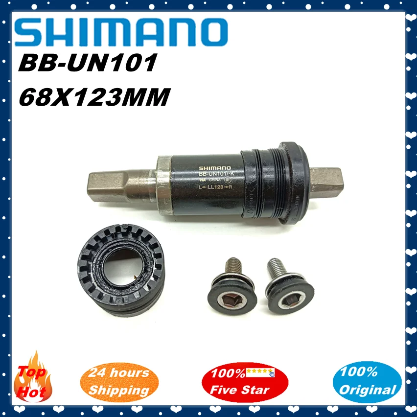 SHIMANO BB-UN101 Square Type Bottom Bracket Axle length/shell width (mm)LL123 68/73 bearing square bottom bracket