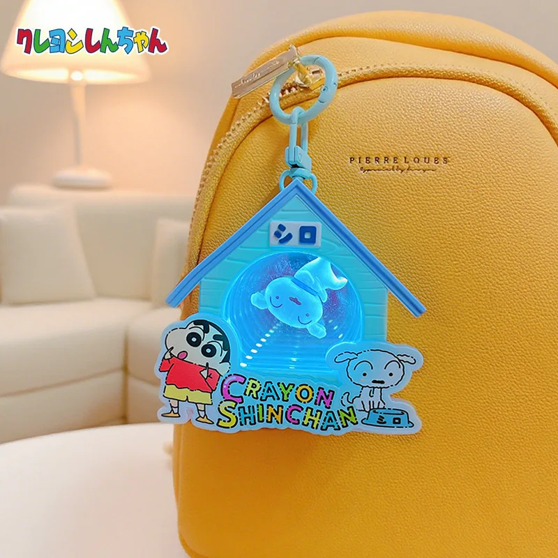 Nuevo llavero Kawaii Crayon Shin-chan, dibujos animados de Anime, bonito bolso de estudiante de belleza, colgante, llavero de coche, accesorios pequeños de regalo de cumpleaños