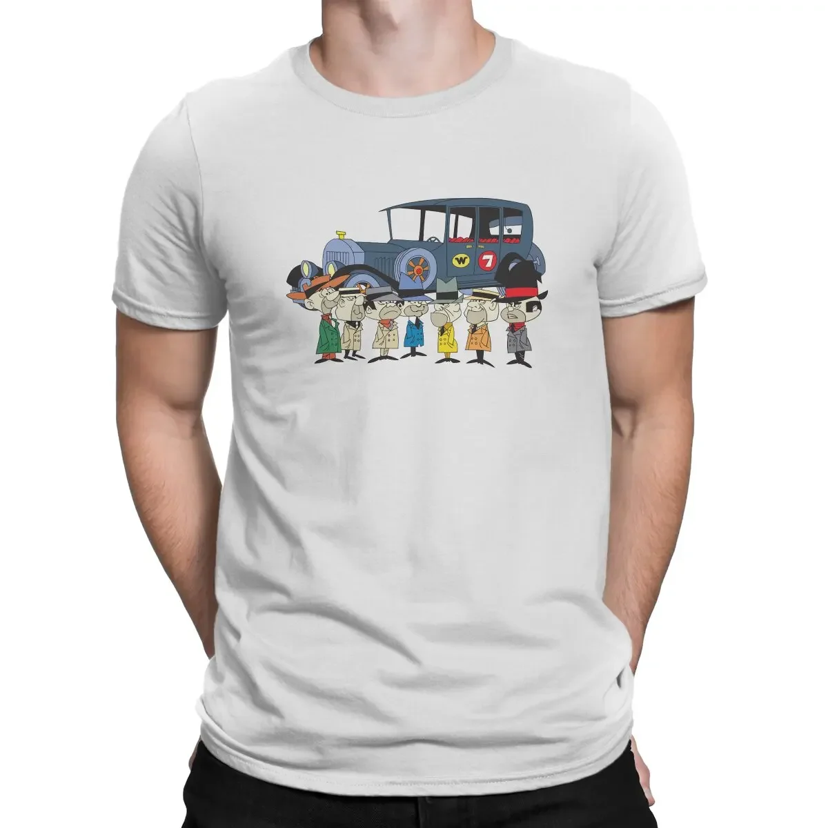 Wacky Races 60s Cartoon 1960s CARTOONS Tshirt Homme Men's Clothing Blusas Polyester T Shirt For Men