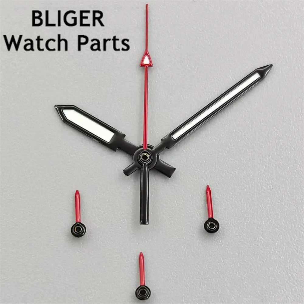 BLIGER Modified Watch Hand Accessories Multifunctional Timing Running Seconds 6 Hands Green Luminous Fit VK63 Quartz Movement