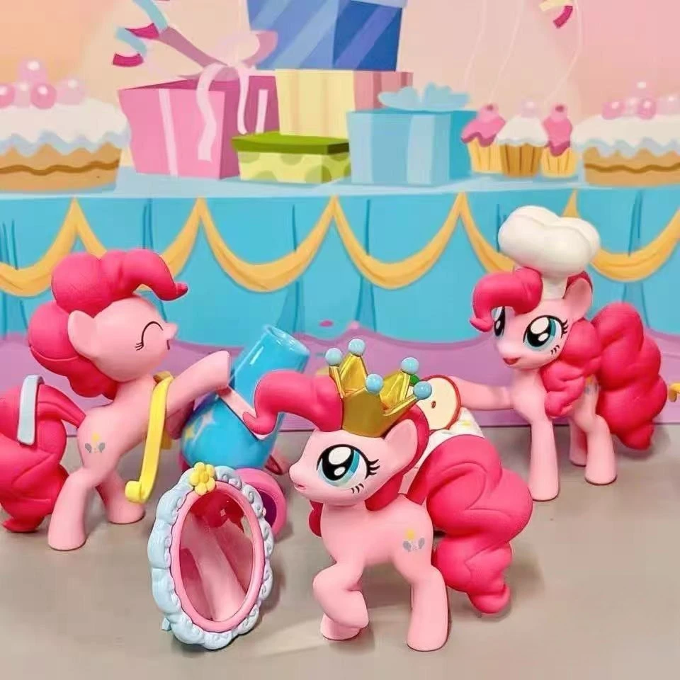 Hasbro genuino My Little Pony Party Time Series Kawaii Twilight Sparkle Pinkie Pie Rainbow Dash caja ciega regalo de cumpleaños juguetes para niños