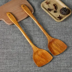 Bamboo and Wood Shovel Chinese Kitchen Spatula 39cm Non Stick Pan Long Handle Wooden Shovel Kitchen Cooking Tools Spatula