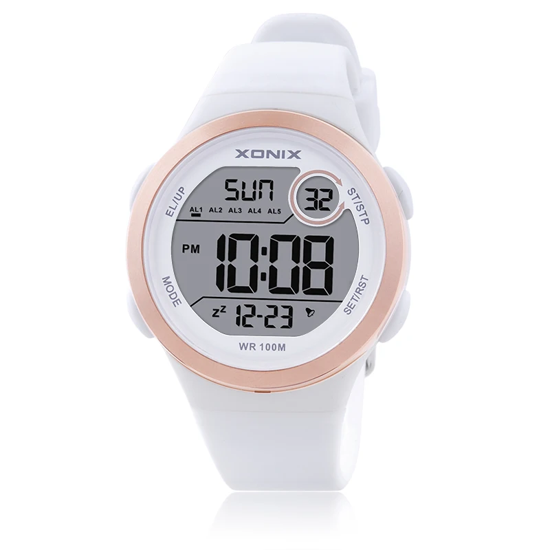 Women Sports Watches Multifunction 5 Groups of Alarms Dual time Digital Watch Waterproof 100m Swimming Diving Wristwatch