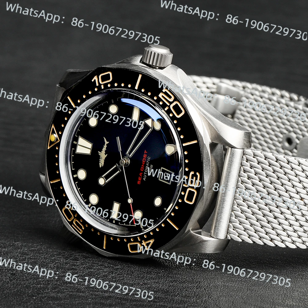 

Часы для дайвинга ограниченной серии 2025 года, гиппокамп, титан 007, механические водонепроницаемые мужские часы