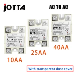 JOTTA SSR -10AA  25AA 40AA  AC Control AC SSR White Shell Single Phase Solid State Relay With Plastic Cover