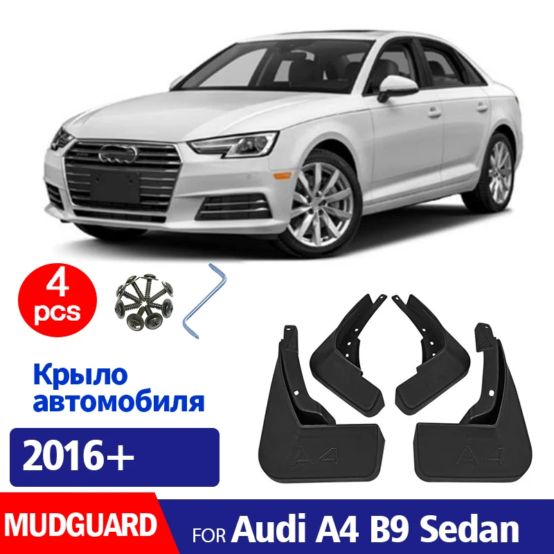 

FOR Audi A4 Sedan B9 2016 2017 2018 2019 2020 2021 Mudguard Fender Mud Flaps Guards Splash Mudflaps Car Accessories 4pcs