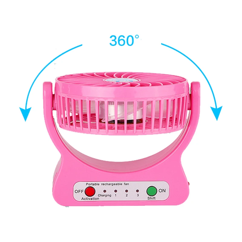 Monitor USB Fan Mini Isi Ulang Sudut Bisu Dapat Disesuaikan Kipas Kecil Desktop Asrama Siswa Tempat Tidur Portabel dan Portabel