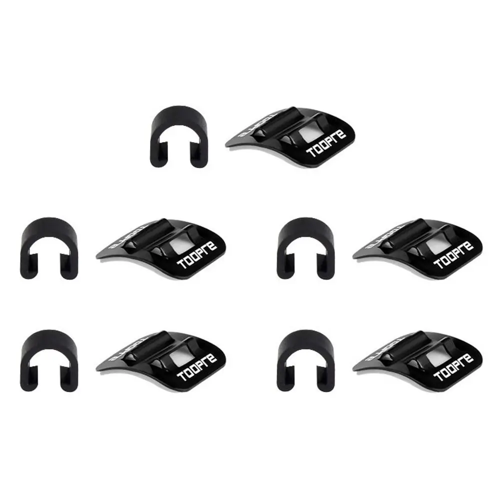 5/10pcs Aluminum Bike Oil Tubes Brake Cable Set Fixed Clamp Conversion Trap Adapter Tube Clip Guide Frame U Buckle