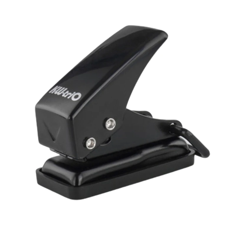 เครื่องเจาะรูกลมขนาดเล็กแบบพกพารูเดียวความจุ8แผ่นพร้อมถาดชิปสำหรับการ์ดกระดาษตัวยึดแบบ DIY