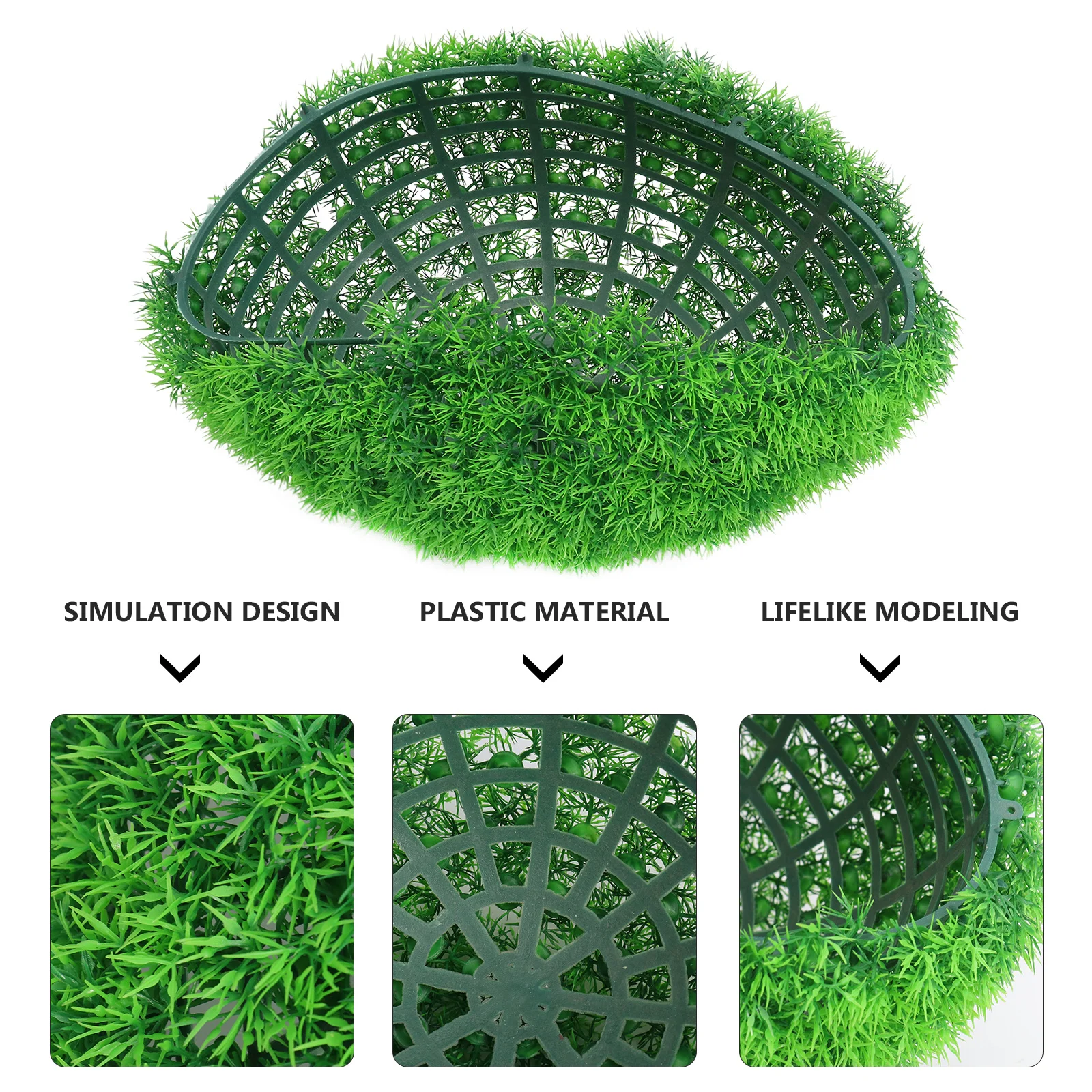 

1Pcs Decorative Grass Ball Simulated Grass Ball Plastic Material Long Service Time Home Wall Pendant Ceiling Pendant