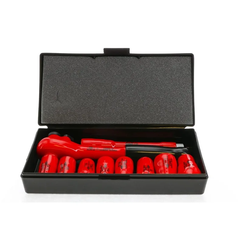 31493 Drive Socket Set, Inch, 3/8-Inch, 1000 Volt, 10 Piece