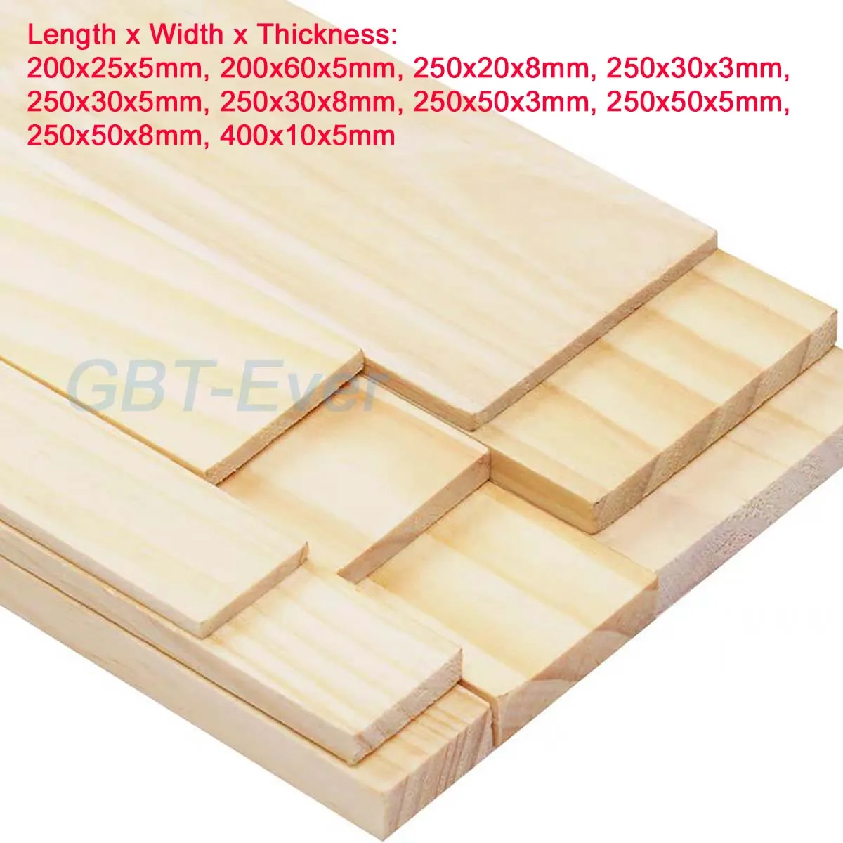 1Pcs Natural Wooden Shape Pine Wood Board Panels for Modelling Crafts Making Supplies Multi-Size Rectangular Pine Board