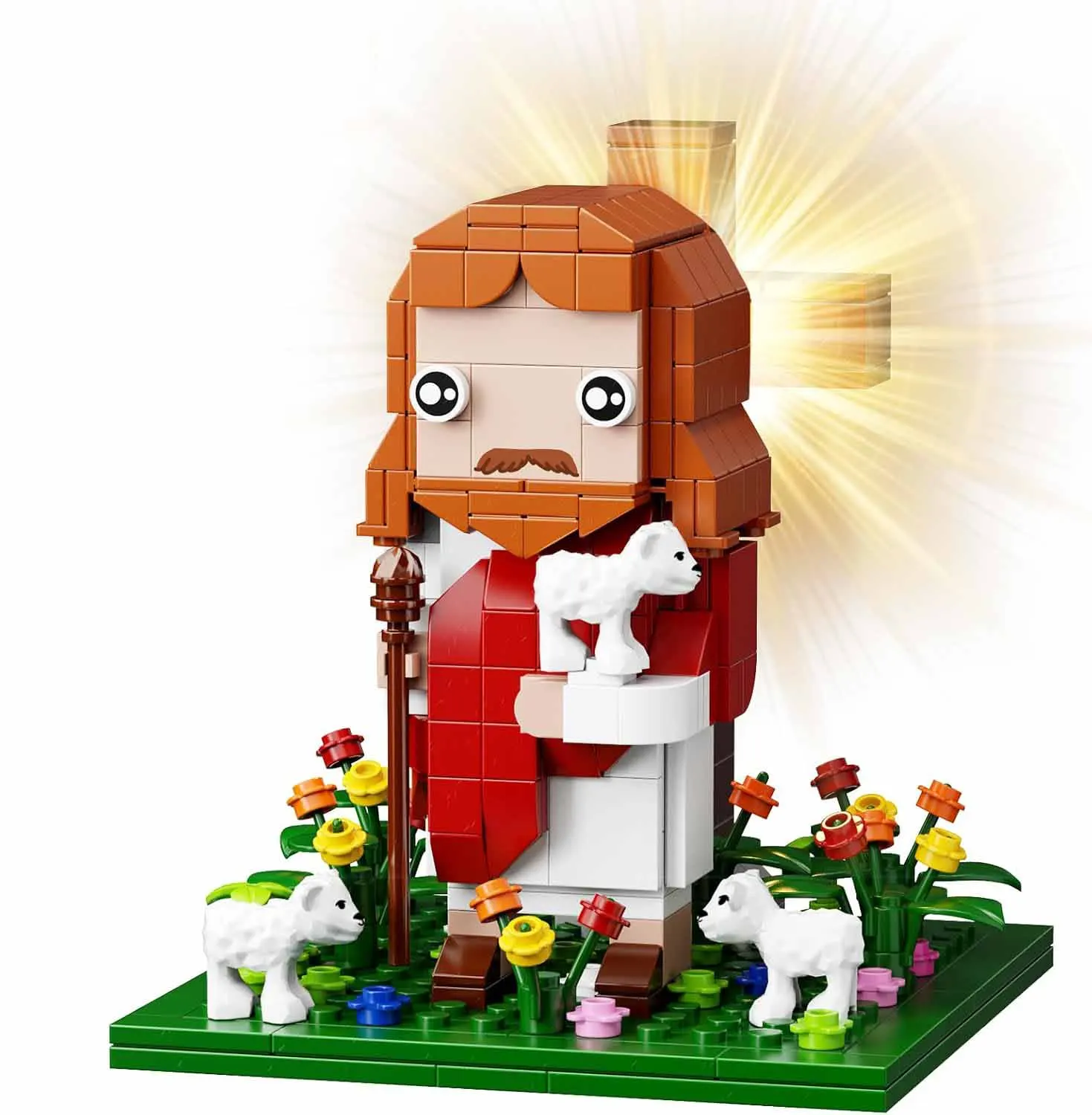 

Jesus Building Block Set, The Shepherd God，Jesus Figures，Easter, Christmas, Christian Gift for Adults and Kids Age 6+(324PCS)