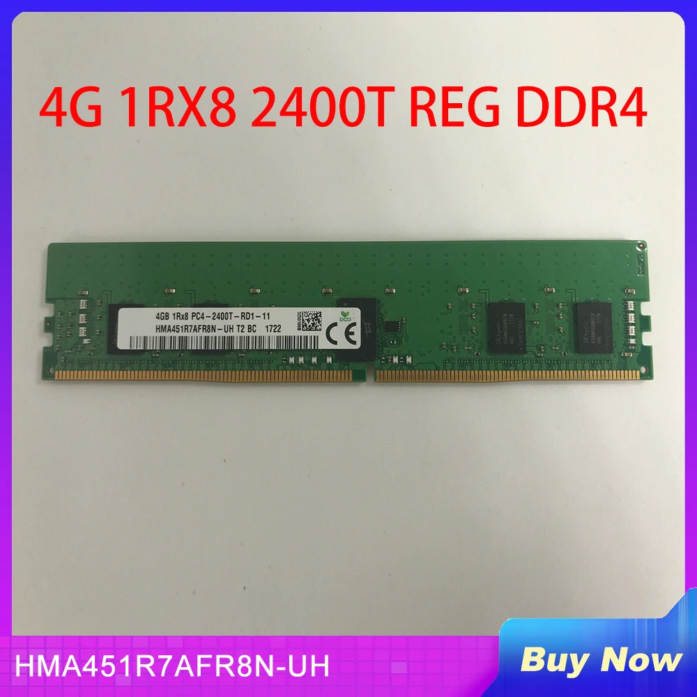 

1 PCS Server Memory For SK Hynix RAM 4GB 4G 1RX8 2400T REG DDR4 HMA451R7AFR8N-UH