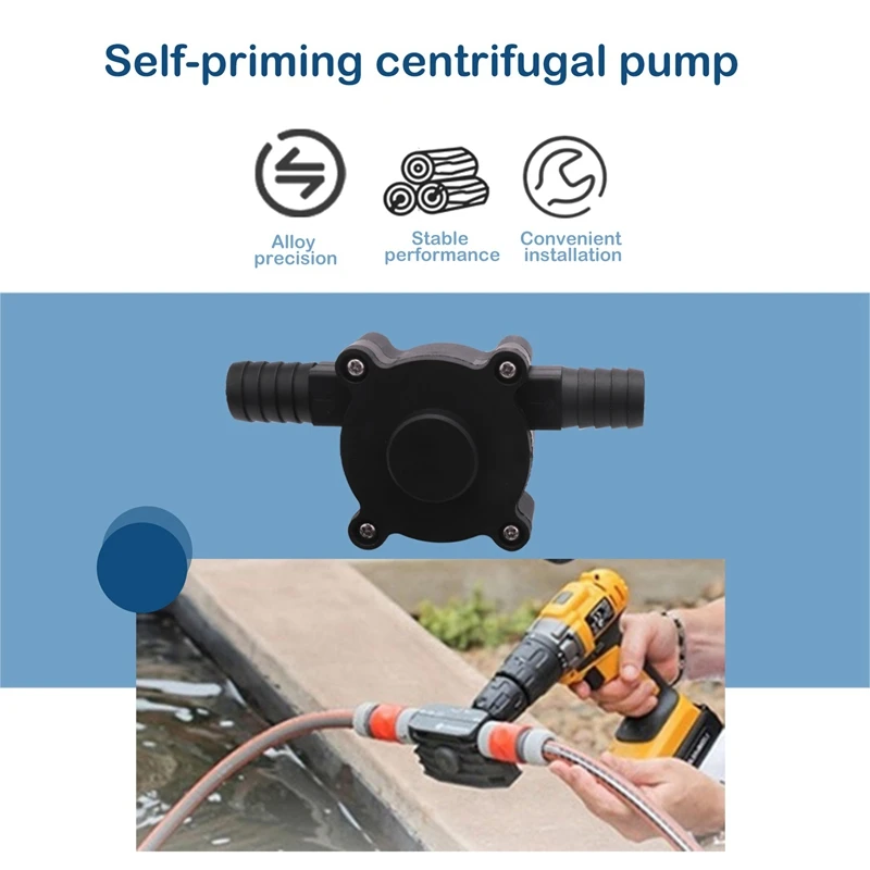 Portable Electric Drill Pump Self Priming Transfer Pumps Oil Fluid Water Pumps Electric Drill Driven Self-Priming Pump Tools