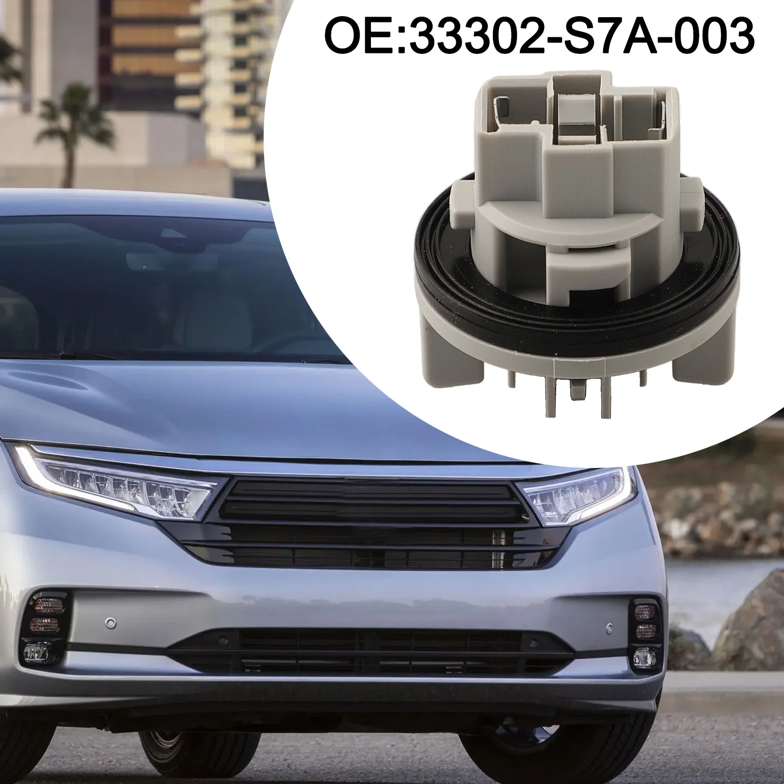 OEM 33302-S7A-003 Soquete de lâmpada Reparação de automóveis Manutenção de veículos Design cinza resistente ao desgaste prático e confiável