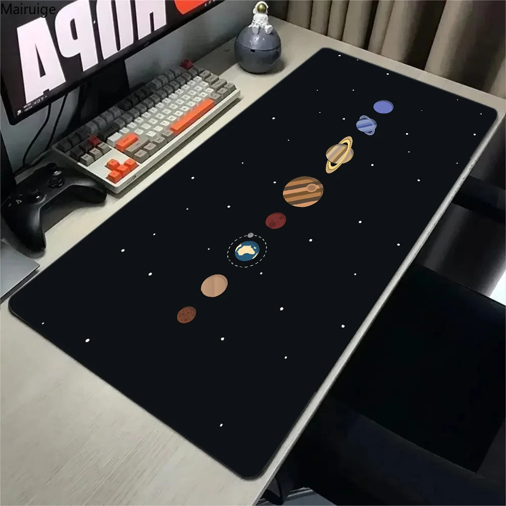 Planets in the solar system Large Gaming Mousepad Game Rubber Computer Mouse Mat Anime Mouse Pad Gamer Locking Edge Accessories