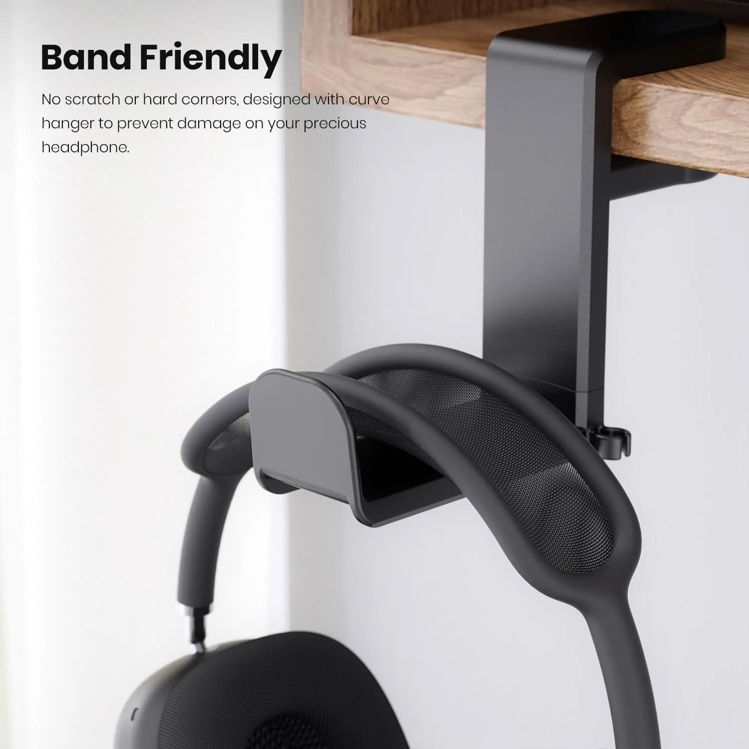 No Punch Table Clip Hook Headphone Holder 360 Degree Rotating Headphone Holder Miscellaneous Storage Hanging