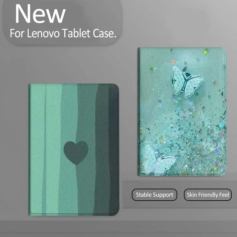 

Sparkling Butterfly Love Heart For Xiaoxin Lenovo Tab Pad K11 K10 M10 P11 3rd Plus Pro Legion Y700 Y900 Gen4 2 Tablet Case Gift