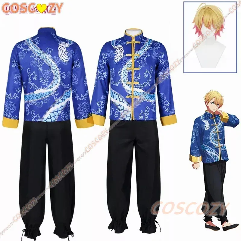 

Oshi No Ko Hoshino Aqua костюмы для косплея парик Akuamarin синий Cheongsam униформа наряд для взрослых Ai Hoshino Хэллоуин вечерние мужчины