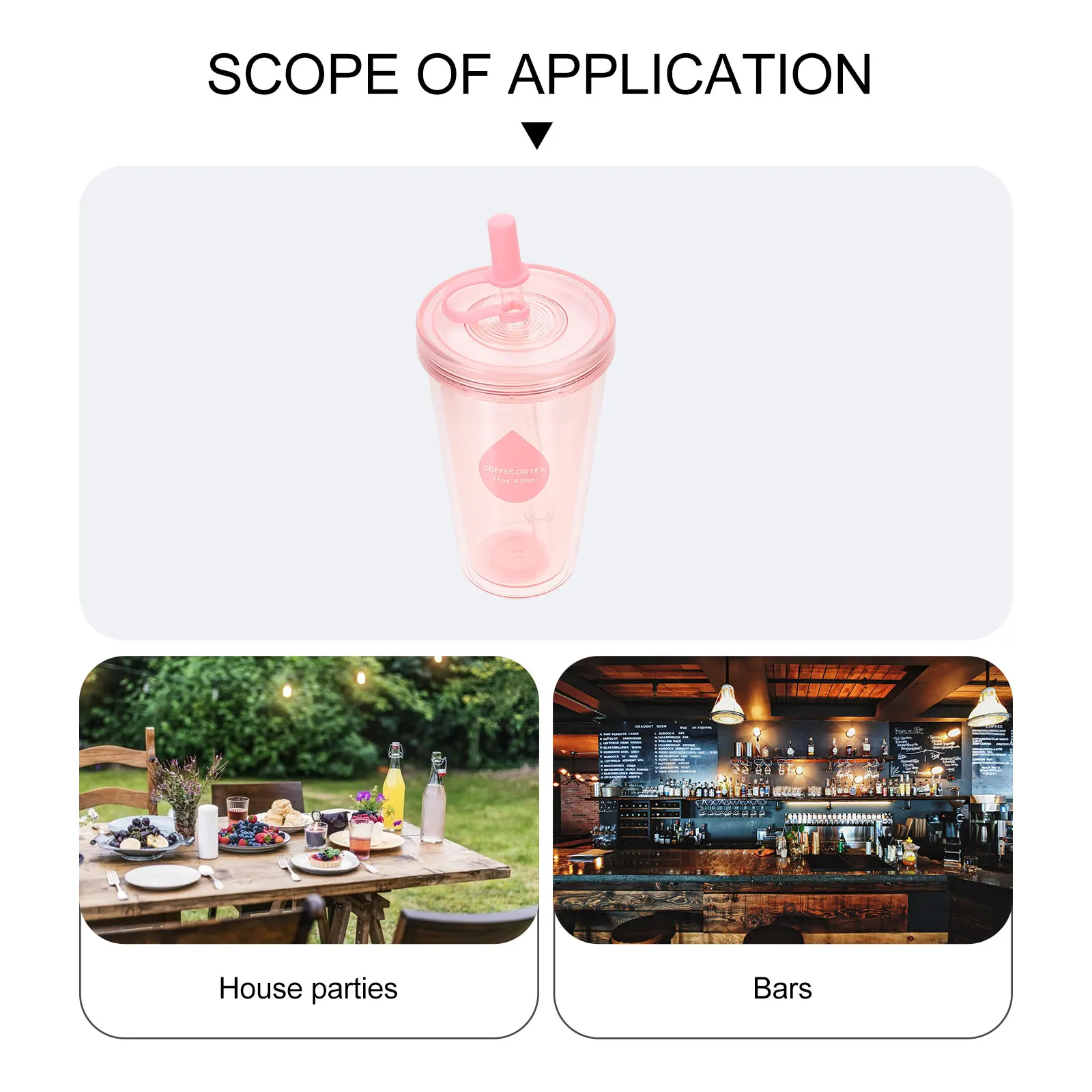 

Premium Material Straw Cup Portable Beverage Tumbler for Tea Coffee Milk Juice Smooth Plastic Cups Straw Water Cup