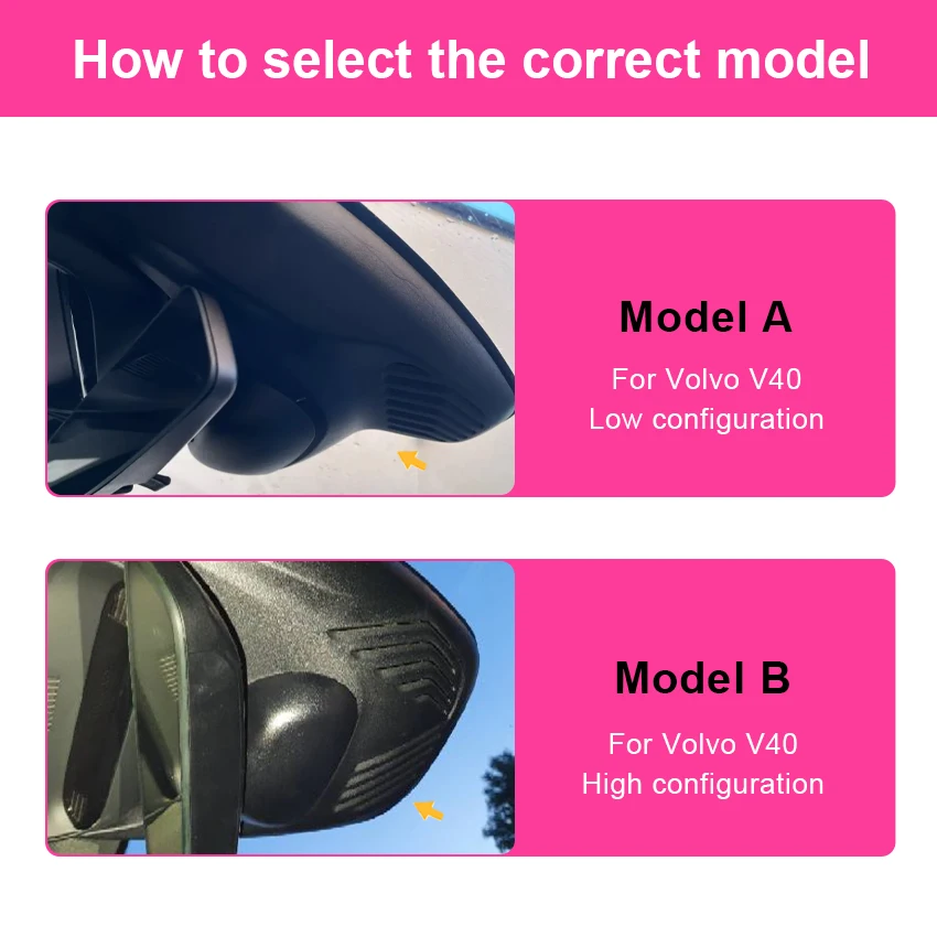 4K 2160P Wifi Car DVR Dash Cam Camera Video Recorder For Volvo V40 2013-2019 Dashcam high quality HD Night vision