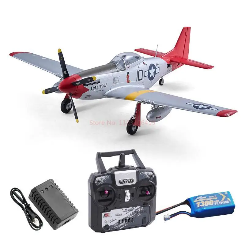 Model samolotu strzałkowego 850mm P51 Wild Horse odporny na upadki, model samolotu o stałym skrzydle, elektryczny, zdalnie sterowany, samolot z II wojny światowej z śmigłami.