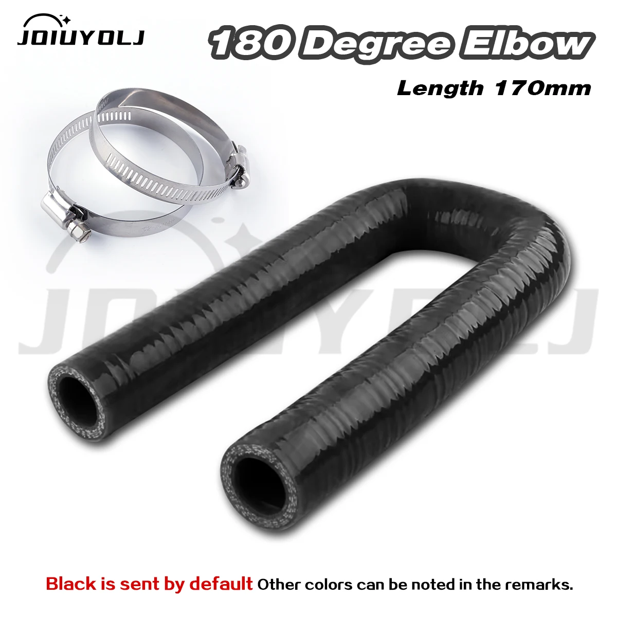 3Ply 170mm Length 180 Degree Elbow General Silicone Coolant Intercooler Pipe Tube Hose ID 12 15 19 22 25 32 35 38 42 50 54 57mm
