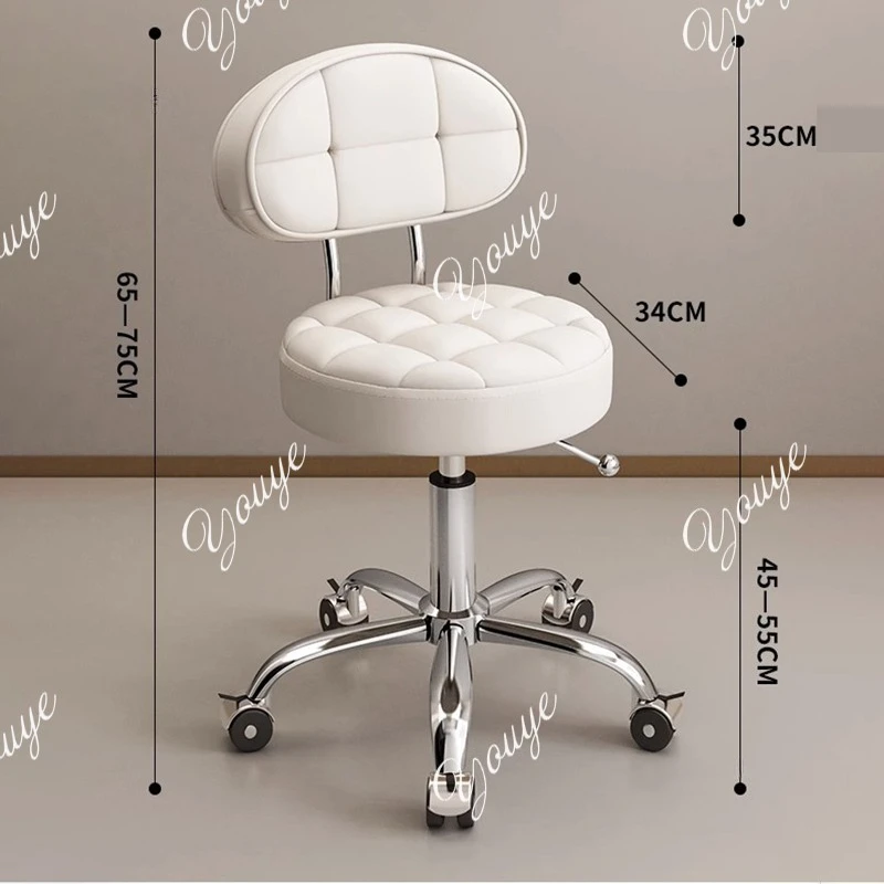 الشمال رفع قطب صالون تجميل البراز الخفيفة الفاخرة بكرة كراسي الحلاق لصالون الأثاث كراسي صالون تصفيف الشعر الإبداعية #5