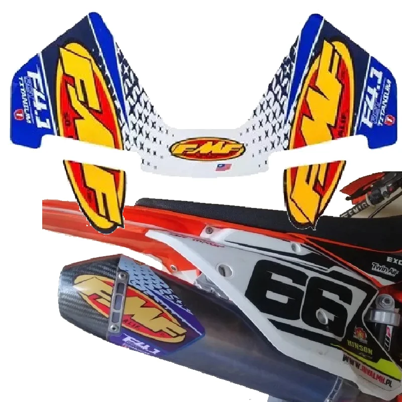 2025 New For FMF Sticker 28x16cm 4T Motorcycle Exhaust Muffler Pipe Decals Waterproof Universal for Motorbikes Car