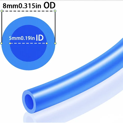 Imagen 2 del producto AGASEH 1 manguera de compresor de aire con conector rápido (UE 3 en 1 con protector de resorte), manguera de aire de PU reforzada Flexible de 10/20/30m 8*5m