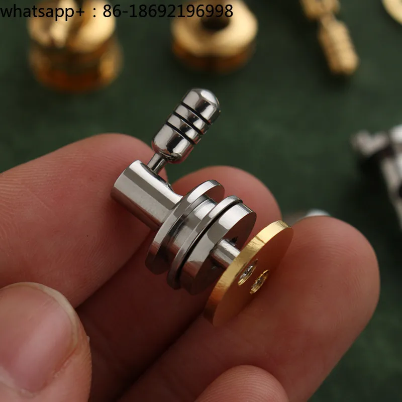 Stainless steel folding lock, folding lock air eye model, handbag spring lock, hardware for high-end handbags