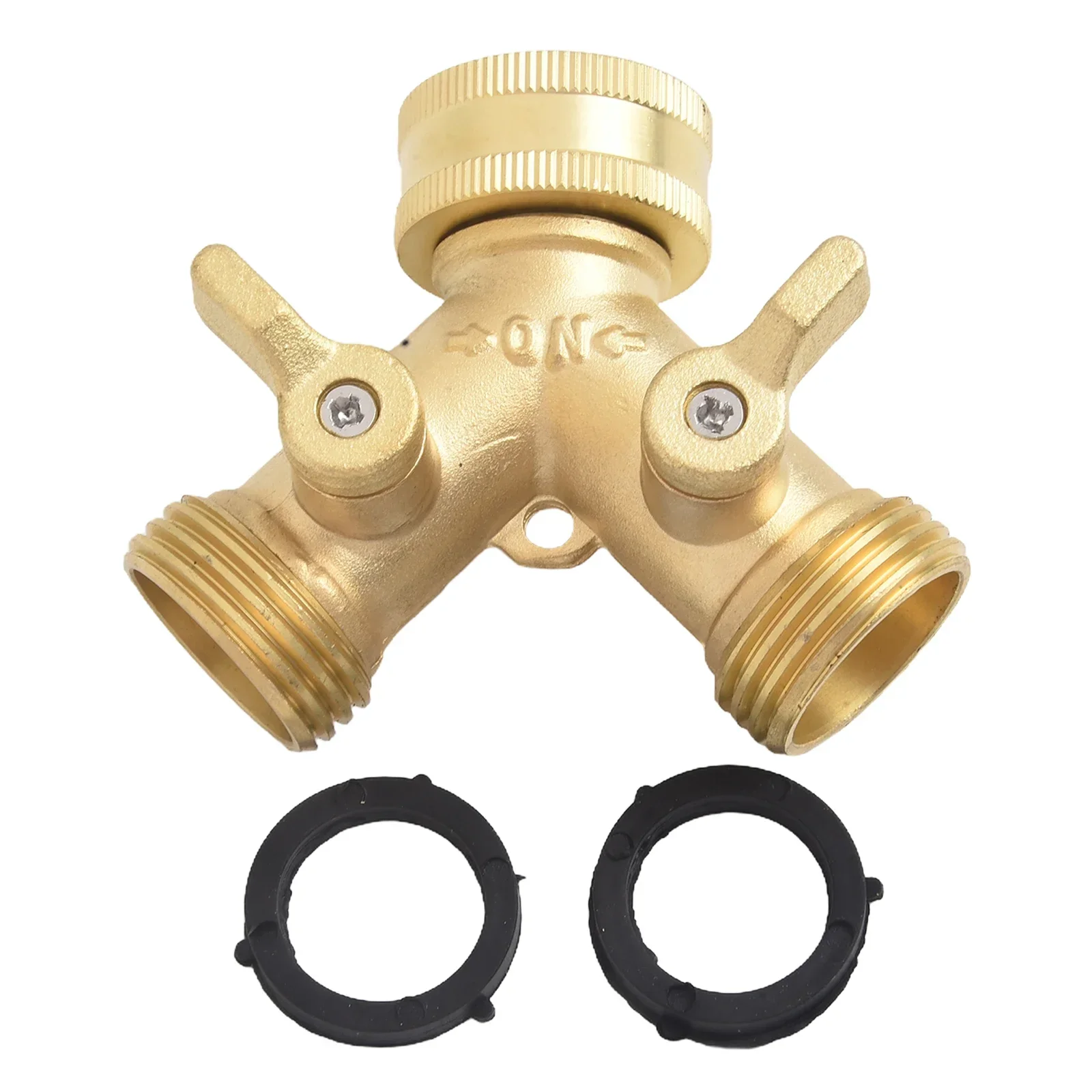 

3/4 Inch 2/4-Way Brass Garden Hose Splitter Garden Tap Y-Type Watering Connector Distributor For Outdoor Faucet