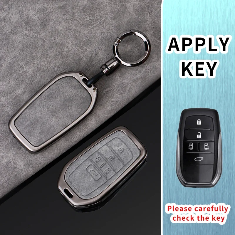 Car Remote Key Case Cover for Toyota Sienna Alphard Vellfire Estima 50 Series 2004-2022 Protector Durable Luxury Fob