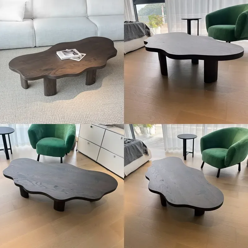 New Arrival Nordic Home Furniture Center Table Set Modern Cloud Simple Solid Wood Coffee Table Minimalist