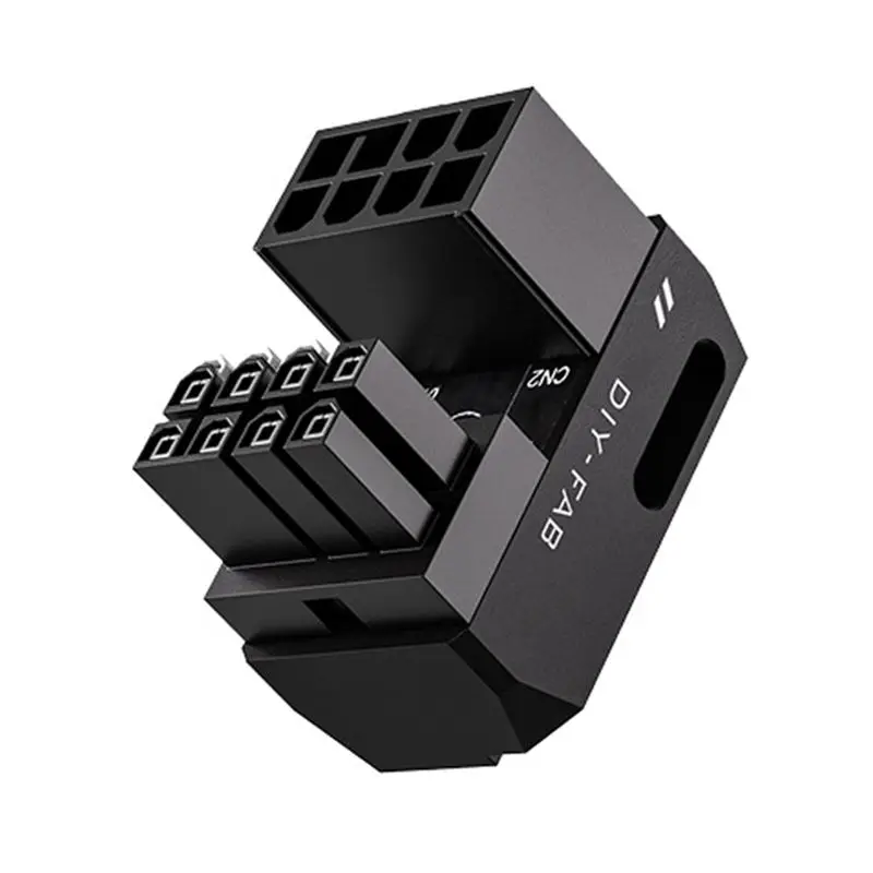 8-Pin PCle 3.0 GPU Power Adapter 180 Degree Connector Power Right Angle Elbow Adapter for Desktops Graphics A