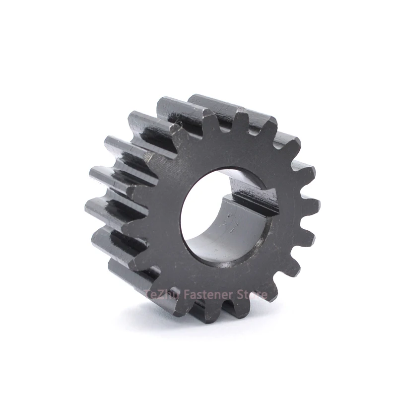 1pc 12T-21T 2M Spur Gear 45# Steel 12 13 14 15 16 17 18 19 20 21 Teeth Drive Flat Gear Keyway Bore 10/12/14/15/16/17/18/19/20mm