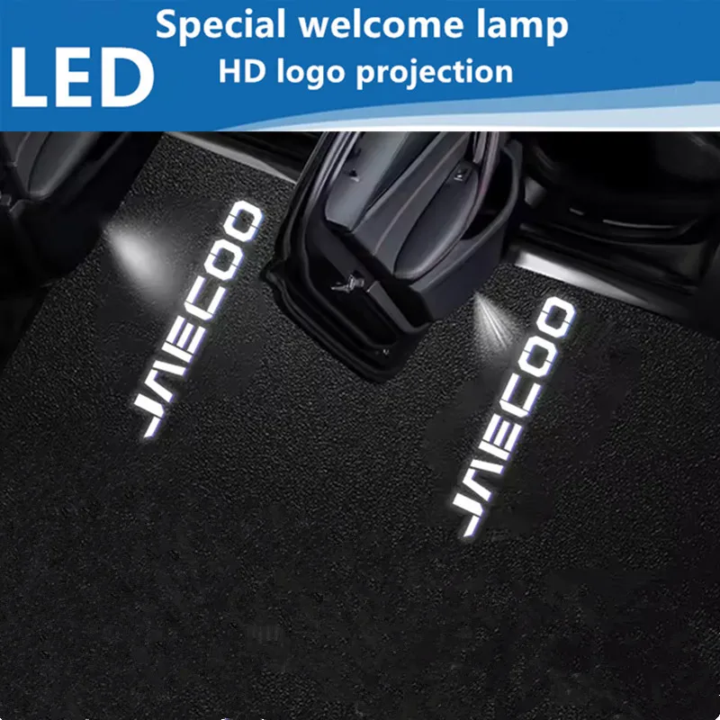 2 pezzi LED porta auto logo proiettore fantasma ombra luci di benvenuto per Chery Jaecoo 7 J7 J8 phev 2025 2024 2023 accessori auto