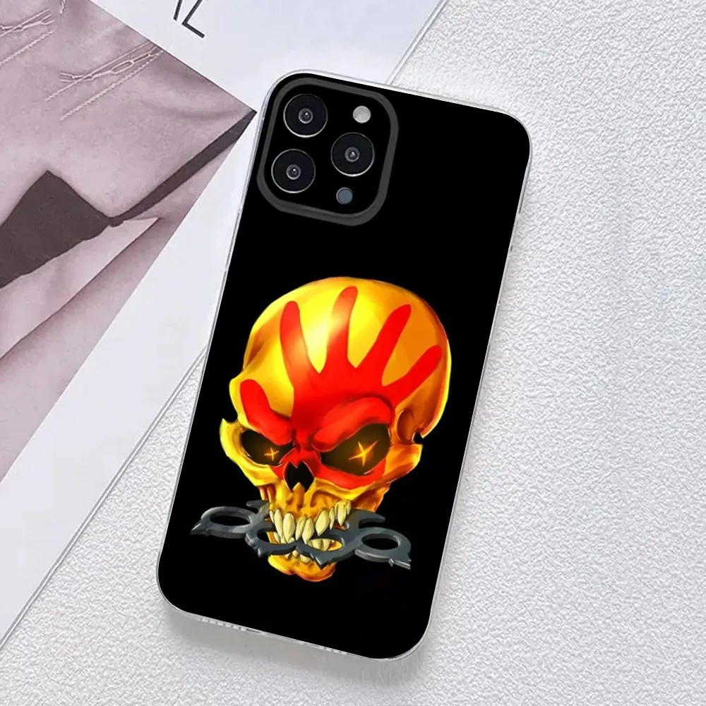 Five Finger Death Punch Phone Case For iPhone 11,12,Mini,13,14,15,Pro,XS,Max,X 8,7,6s,Plus,5,SE,XR Transparent Shell