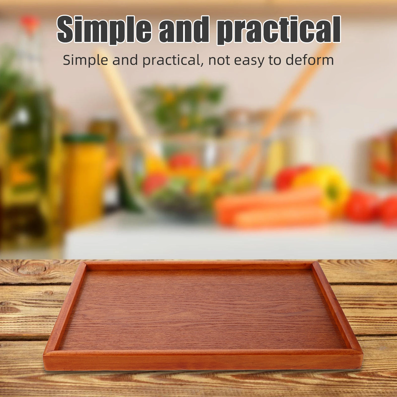 Japanese Tea Tray Kitchen Serving Platter Portable Decorative Wood Dessert Wooden Coffee
