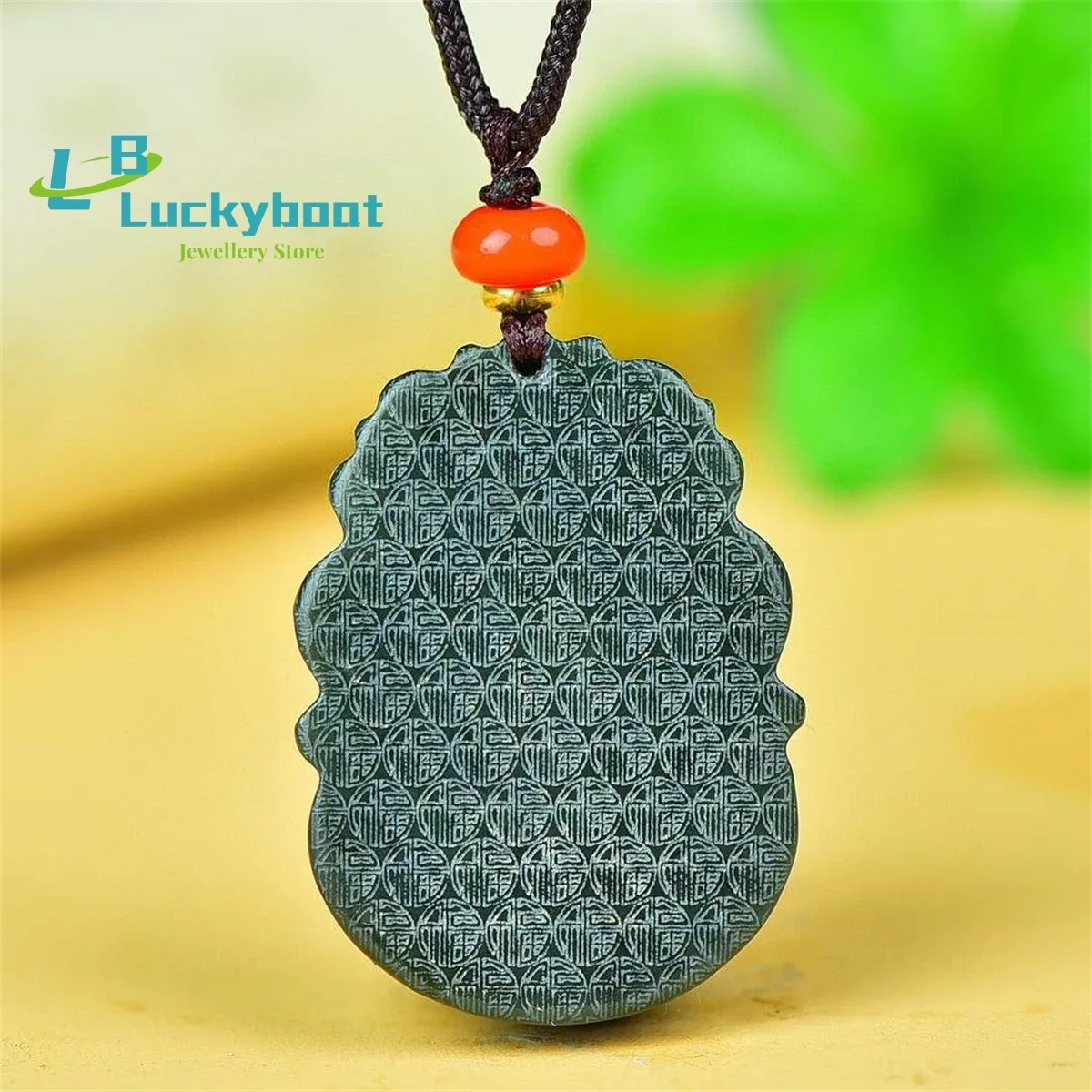 قلادة تنين عتيقة من Hetian Qingyu الطبيعية، شخصية بسيطة وأنيقة، أزياء رائعة متعددة الاستخدامات للرجال والنساء #5