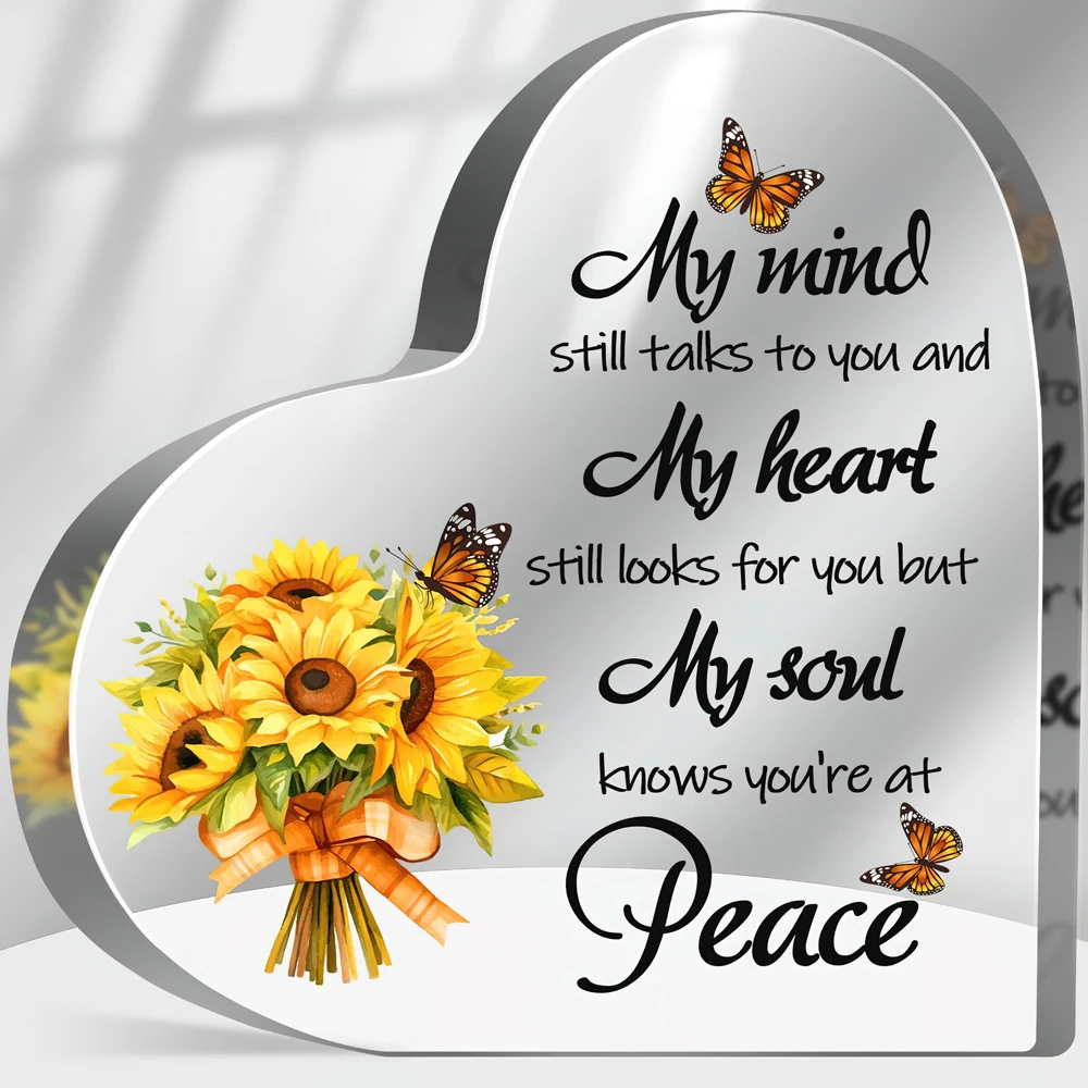 Gedenkgeschenke zur Verlust der Mutter, Acryl-Andenken, Verlust der Mutter, Sympathie-Geschenk, in Erinnerung an das geliebte Schild, Trauerverlaubnis