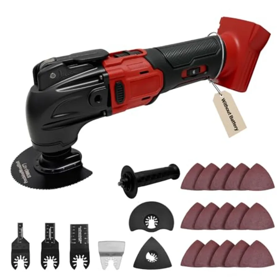 

Oscillating Multi Tools for Milwaukee 18V Battery Multi-Use Grinding Tool 4°Oscillation Angle 6 Variable Speeds Quick-fit Blade