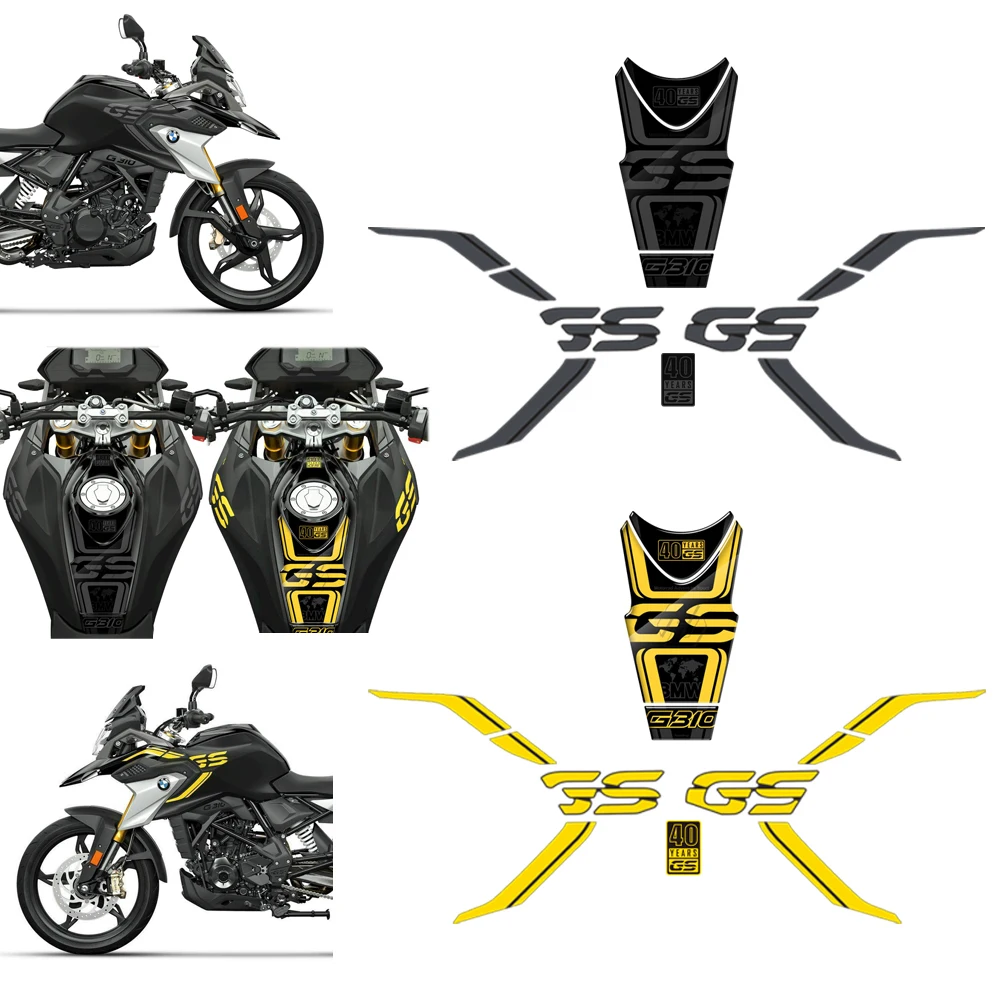 

Motorcycle Sticker For BMW G310GS 2018-2022 40th Triple Black Body Tank Sticker