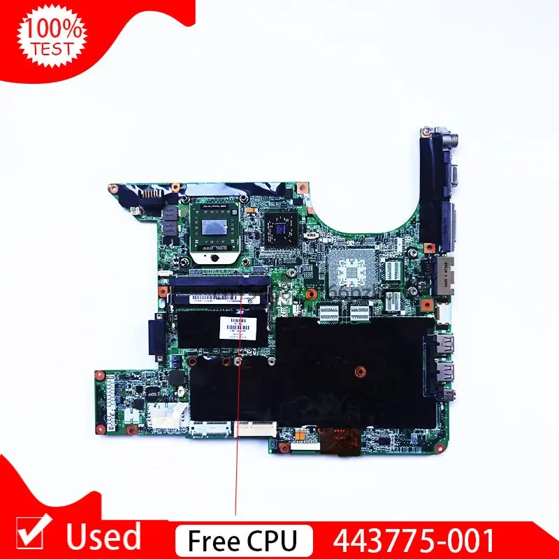 Used 443775-001 DA0AT8MB8H6 For HP Pavilion DV6000 DV6200 DV6300 DV6400 V6000 Series Laptop Motherboard Mainboard With CPU