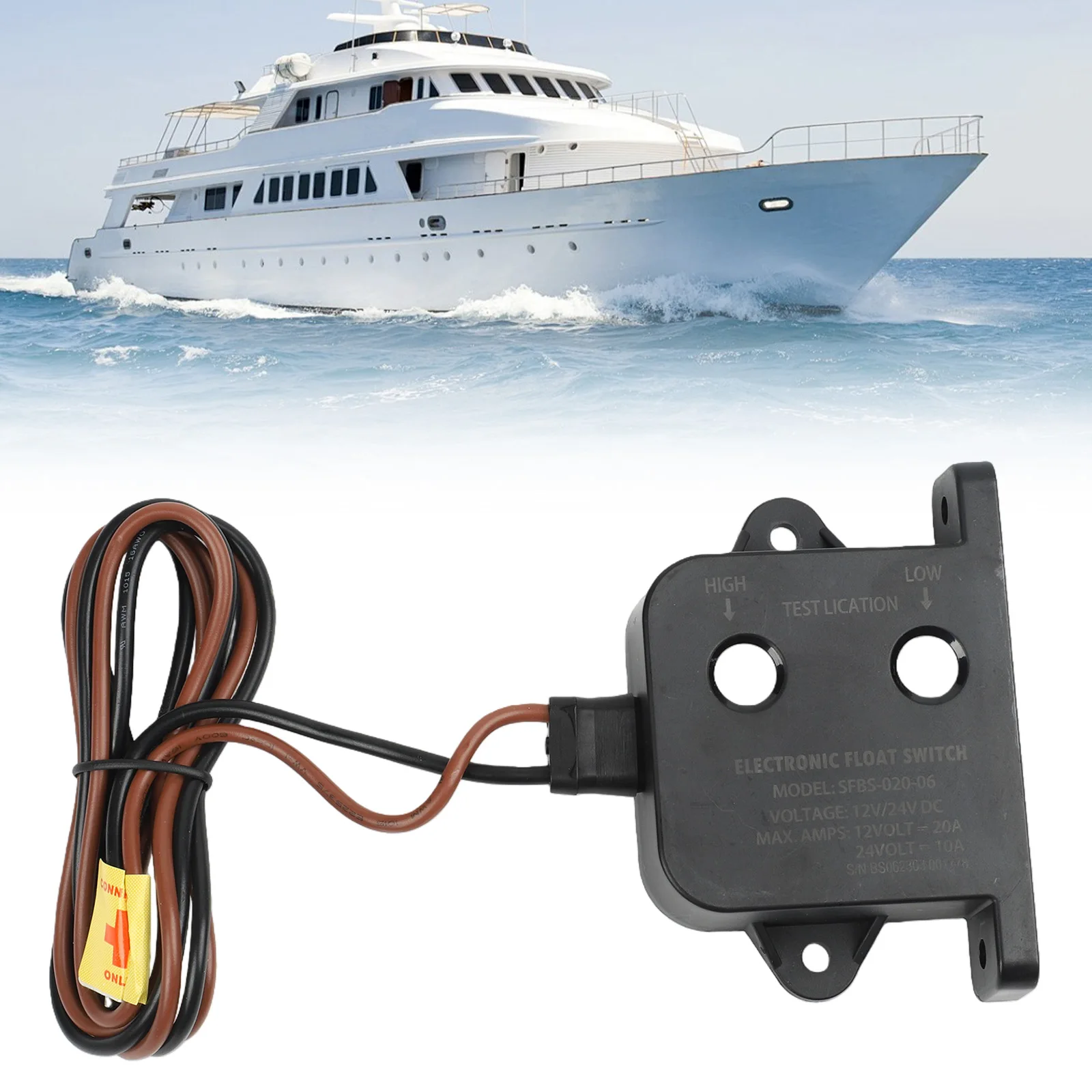 

Автоматический датчик уровня воды, поплавковый выключатель, встроенная функция задержки, огнестойкий материал ABS, степень защиты IP67.